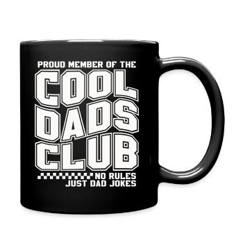 Cool Dads Club - Papa Vatertag Geschenk - Tasse einfarbig - Schwarz - Rechts