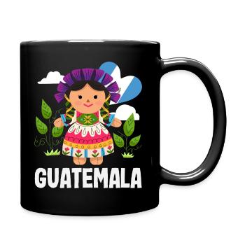 Guatemala Flagge T-Shirt Stolz & Heimat Chapín - Tasse einfarbig - Schwarz - Rechts