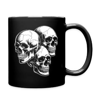 Skull Trio - Tasse einfarbig - Schwarz - Rechts