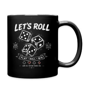 Lançant le design rétro de dés - Mug uni - noir - Droite