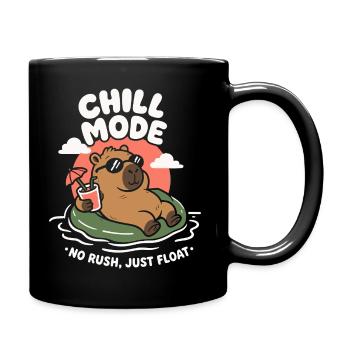 Chill Mode Summer Capybara - Tasse einfarbig - Schwarz - Rechts