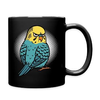 Wellensittich Wellensittichbesitzer Wellensittiche - Tasse einfarbig - Schwarz - Rechts