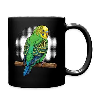 Wellensittich Wellensittichbesitzer Wellensittiche - Tasse einfarbig - Schwarz - Rechts
