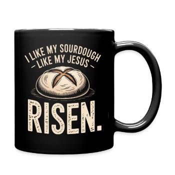 Sauerteig aufgegangener Jesus Tee - Tasse einfarbig - Schwarz - Rechts