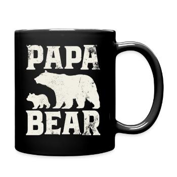 Papa Bear - Father Father's Day Gift - Full Colour Mug - black - Right