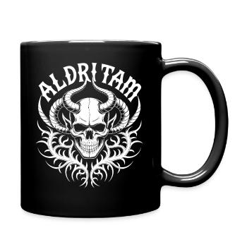 Corne tribale de crâne de flamme - Mug uni - noir - Droite