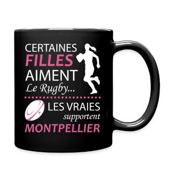 Certaines Filles Aiment Le Rugby Les Vraies Sup... - Mug uni - noir - Droite