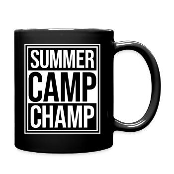 Summer Camp Champ Fun Kids Outdoor Adventure - Full Colour Mug - black - Right
