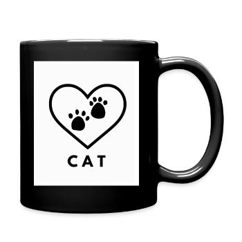 Amour des chats - Mug uni - noir - Droite