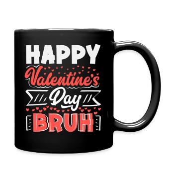 Retro Heart Valentine's Day Design Love - Full Colour Mug - black - Right