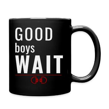 Good Boys Wait – Obedience Reward System - Full Colour Mug - black - Right
