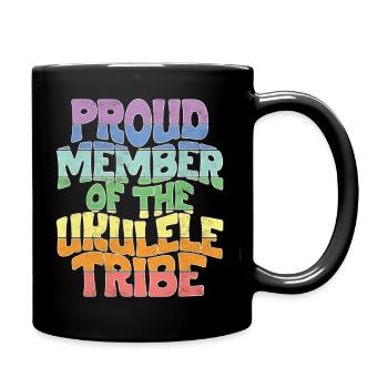 Proud Member of the Ukulele Tribe - Full Colour Mug - black - Right
