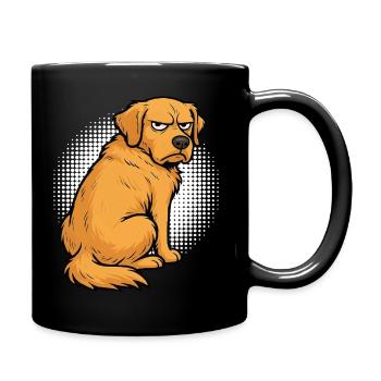 Golden Retriever Goldie Goldiebesitzer Goldies - Tasse einfarbig - Schwarz - Rechts