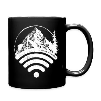Alpine Peak WiFi Emblem - Full Colour Mug - black - Right