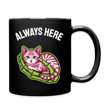 Toujours bien de dire chaton squelette chaton à main - Mug uni - noir - Droite