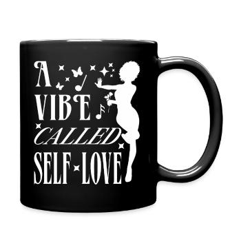 A Vibe Called Self-Love Empowering Wellness Vibe - Full Colour Mug - black - Right