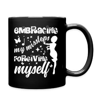 Embracing My Missteps – Forgiving Myself Self-Love - Full Colour Mug - black - Right