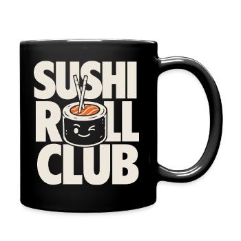Sushi Roll Club Design de la nourriture drôle - Mug uni - noir - Droite