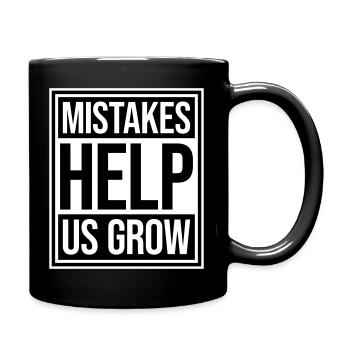 Les erreurs nous aident à développer une croissance motivante drôle - Mug uni - noir - Droite