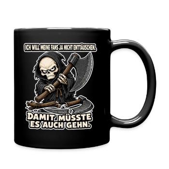 Mit der Axt geht’s auch - Tasse einfarbig - Schwarz - Rechts
