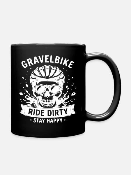 Randonnée Skull Dirty à vélo de gravier - Mug uni - noir