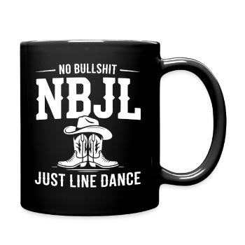 NBJL – No Bullshit Just Line Dance - Full Colour Mug - black - Right