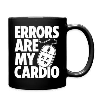 Les erreurs sont mon programmeur cardio - Mug uni - noir - Droite