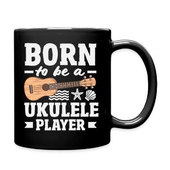 Funny Ukulele Designs and Sayings - Full Colour Mug - black - Right