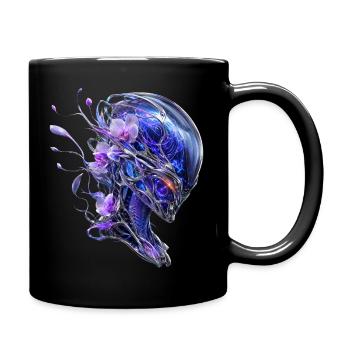 Chrome Spectrum & Orchideen - Tasse einfarbig - Schwarz - Rechts
