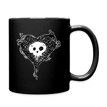 Heart Skull Punk - Mug uni - noir - Droite