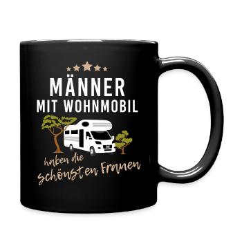 Männer mit Wohnmobil haben die schönsten Frauen - Tasse einfarbig - Schwarz - Rechts