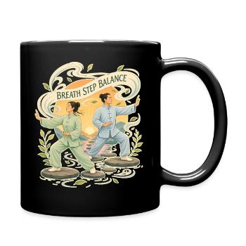 BREATH STEP BALANCE - Full Colour Mug - black - Right