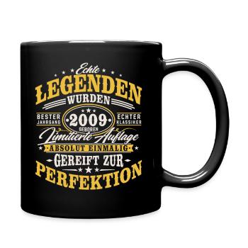 2009 Jahrgang Vintage Geburtstag Geschenk Retro - Tasse einfarbig - Schwarz - Rechts