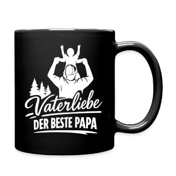 Vaterliebe: Der Beste Papa - Tasse einfarbig - Schwarz - Rechts