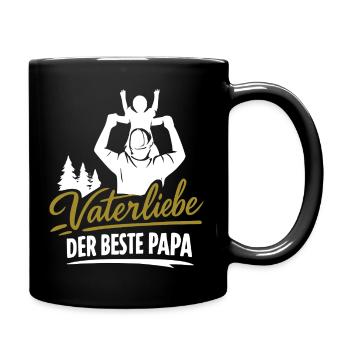 Vaterliebe Der Beste Papa - Tasse einfarbig - Schwarz - Rechts