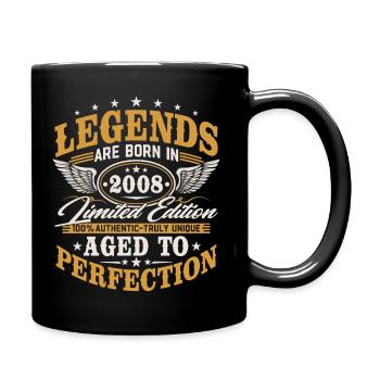 2008 Vintage Vintage Birthday Gift Retro - Full Colour Mug - black - Right