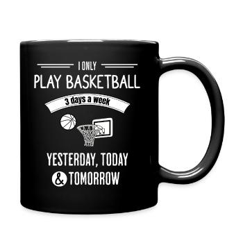 Funny Basketball Quote - Full Colour Mug - black - Right