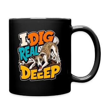 Whippet - Full Colour Mug - black - Right