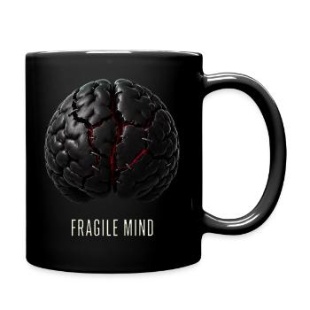 Fragile Mind – Cracked Brain - Full Colour Mug - black - Right
