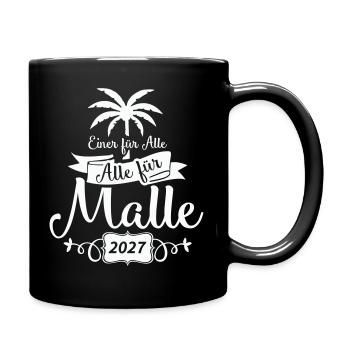 Einer für Alle – Malle 2027 - Tasse einfarbig - Schwarz - Rechts