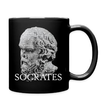 Socrates Skull Portrait - Full Colour Mug - black - Right