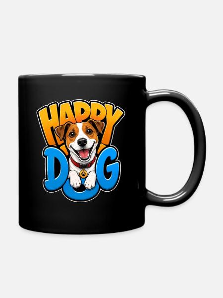 Jack Russell Terrier - Tasse einfarbig - Schwarz