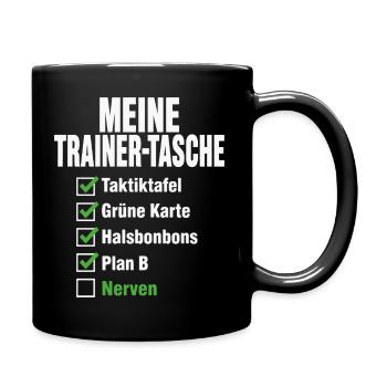 Handball Trainer Tasche – Taktiktafel & Plan B - Tasse einfarbig - Schwarz - Rechts
