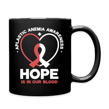Aplastische Anämie - Hoffnung im Blut - Tasse einfarbig - Schwarz - Rechts