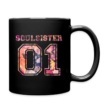 Soulsister 01 Partner Paar Freund BFF Freundin - Full Colour Mug - black - Right