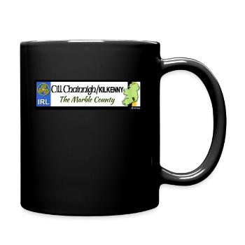 KILKENNY, IRELAND: licence plate tag style decal - Full Colour Mug - black - Right