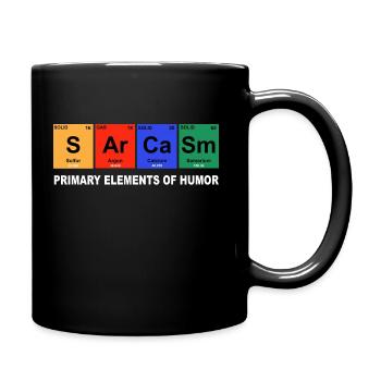 Sarcasm Chemical Formula Chemical Chemistry - Full Colour Mug - black - Right