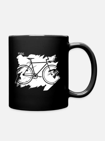Bicycle Velo Fixie - Full Colour Mug - black
