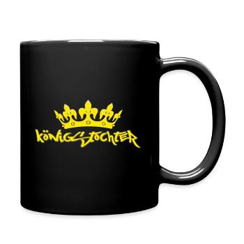 La fille du roi m. Couronne sur la police élégante - Mug uni - noir - Droite