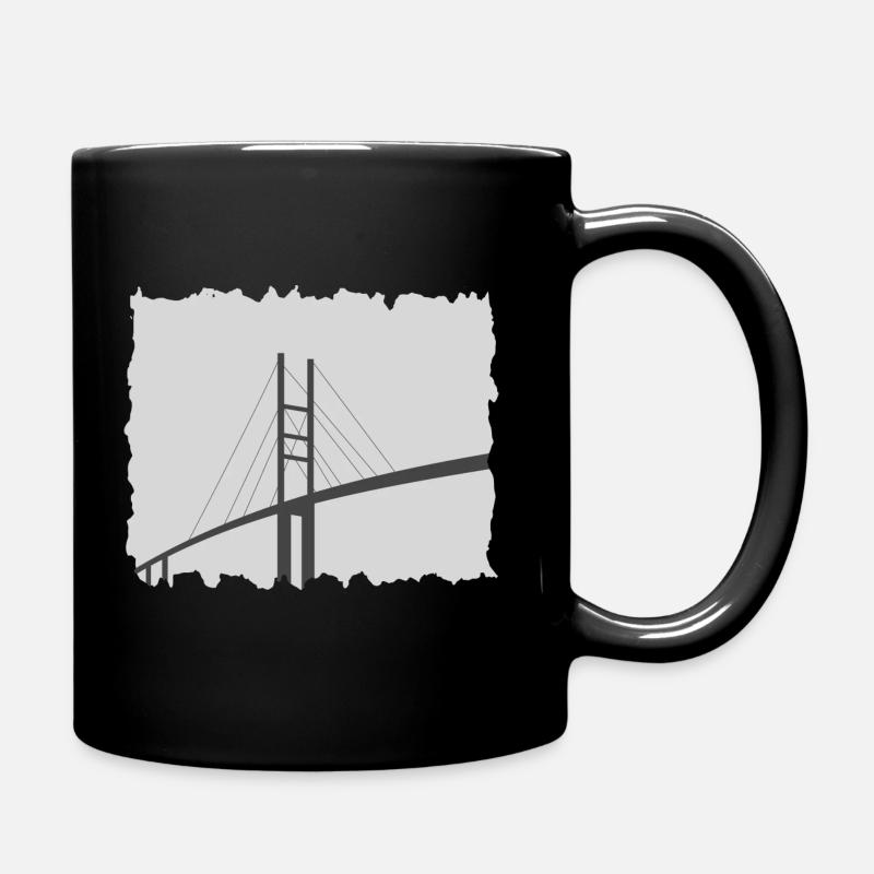 Ausgefranste Rügenbrücke - Tasse einfarbig - Schwarz